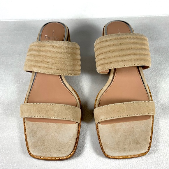 NEW Linea Paolo Women’s Ida Leather Heeled Slide Sandal Size 8M - Picture 4 of 14